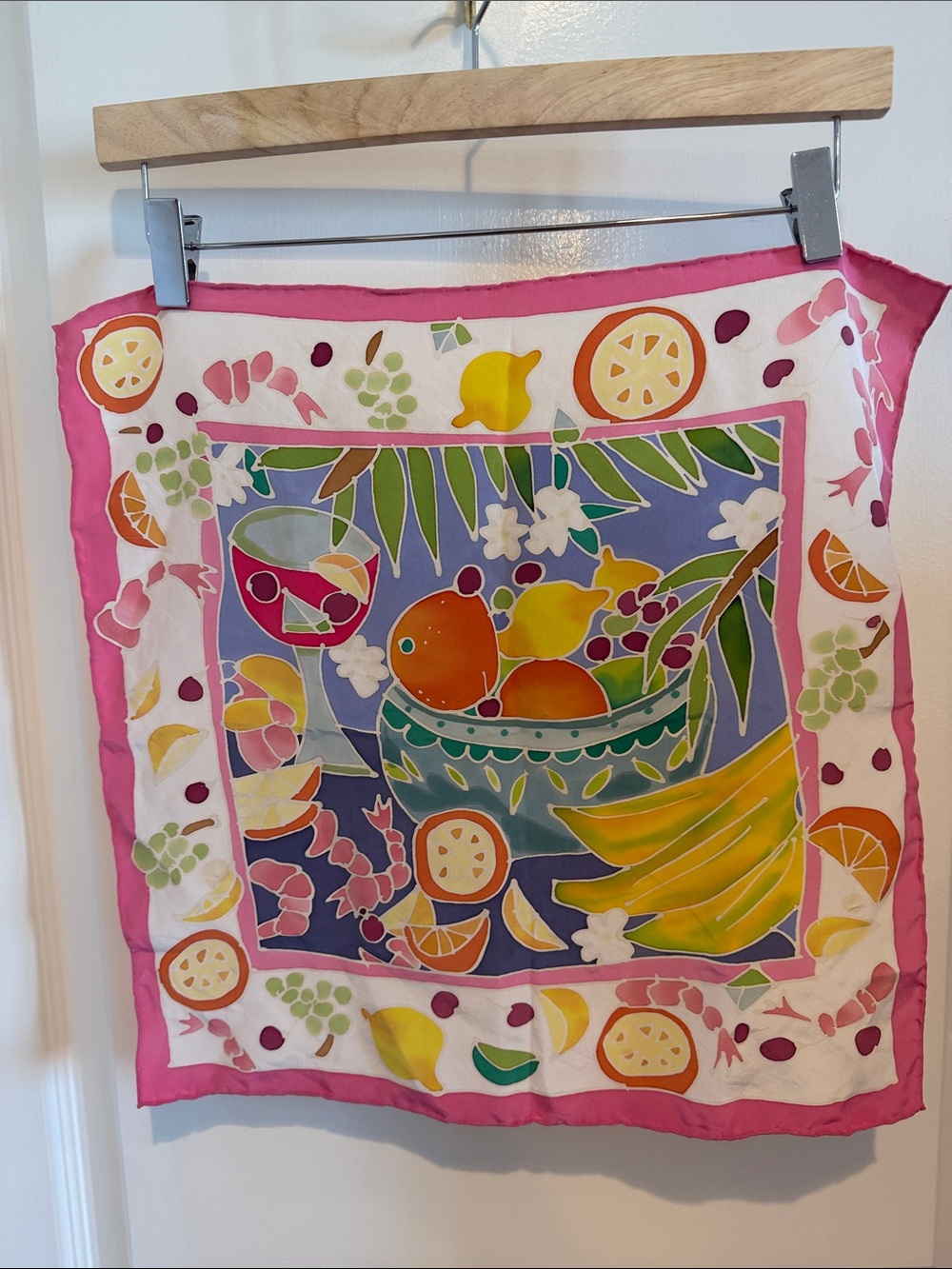 Tropical Print 100% Silk Scarf